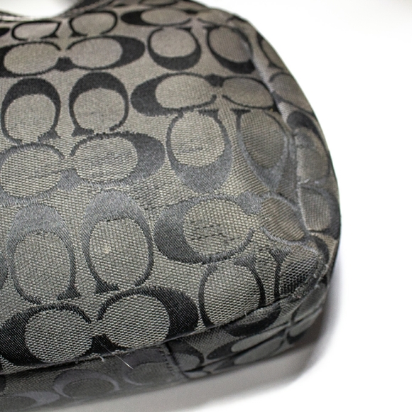 COACH Lynn Soho F17094 Black Signature HOBO Bag - Picture 5 of 5